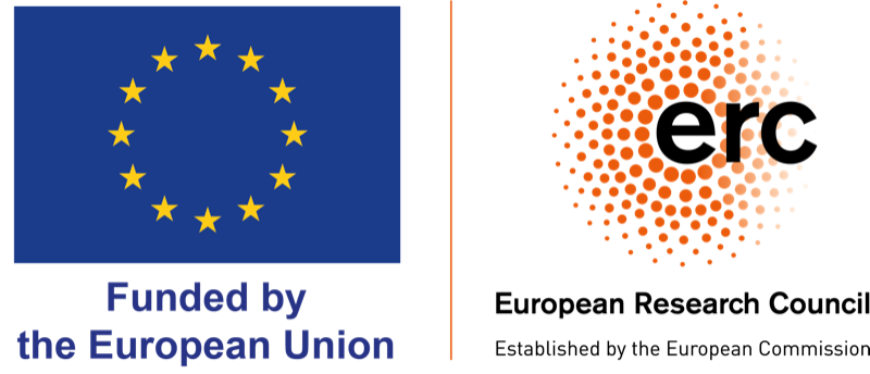 Funded by the European Union, ERC logo, European Research Council